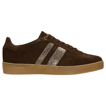 Dámské polobotky Hnědo-Zlaté Dámské Tenisky Na Ploché Podrážce Wojas 4630772 41