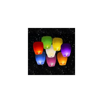 Party dekorace Lampiony štěstí Mix barev 50 ks