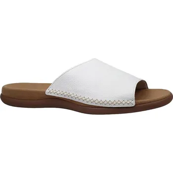 Dámské pantofle Letní vycházkové pantofle, Gabor, bílá: Bílá Hladká kůže 28,6 43 G - standardní šíře (10357-10358)