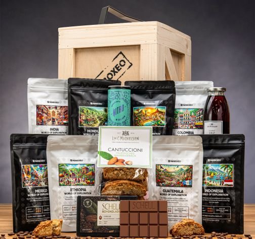 Dárková Bedna pro muže s páčidlem pro kafaře box | Manboxeo.cz | Originální dárky