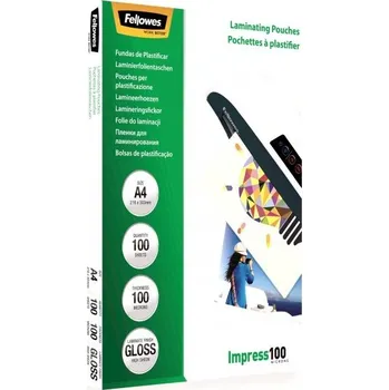 Laminovací fólie Laminovací fólie Fellowes A4 100 mic lesklé, 100ks