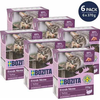 Krmivo pro kočku Bozita kousky v želé s krůtou 6x370 g