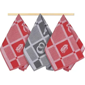 Utěrka Brotex Kuchyňská utěrka 50x70cm červenošedý patchwork