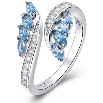 Prsten Endy-shop Stříbrný otevřený prsten s modrými kameny