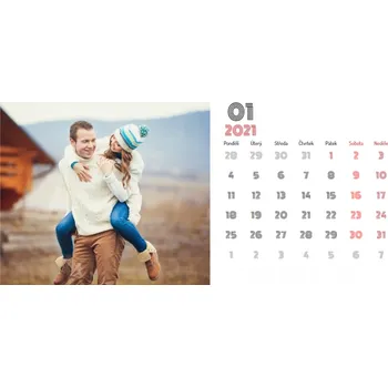 Fotokalendář Kalendář stolní 22x10 cm křídový papír
