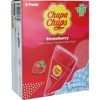 Bonbon Chupa Chups Freeze Strawberry 8x62ml pokrčený vnější papírový obal