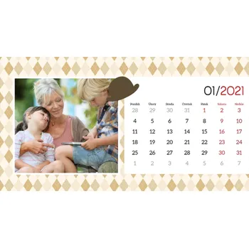 Fotokalendář Kalendář stolní 22x10 cm křídový papír