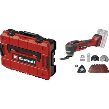 Multifunkční nůž Einhell akumulátorový multifunkční nástroj bezkartáčové, bez akumulátoru, bez nabíječky, vč. příslušenství, kufřík, 4465190 plus 4540011