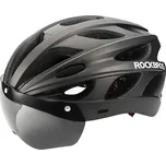 Rockbros TT-16 Cyklistická přilba s brýlemi, černá