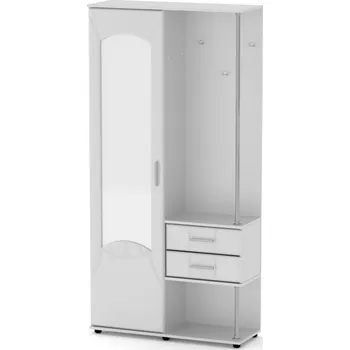 Předsíňová stěna Slevadoma Předsíňová stěna se zrcadlem NADA | BÍLÁ Barva: bílá