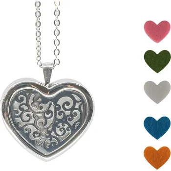 Náhrdelník Aroma náhrdelník ve tvaru srdce Zelený strom života