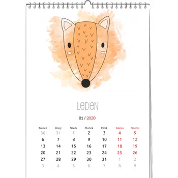 Fotokalendář Kalendarz 20x30cm papier kredowy 12 stron
