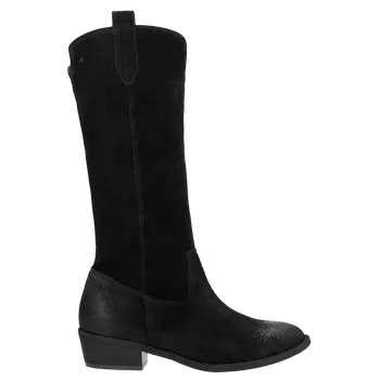 Dámské polobotky Černé Vysoké Dámské Kotníkové Boty Z Veluru Wojas 5525561 38