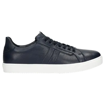 Pánské polobotky Granátové Kožené Pánské Botasky S Bílou Podrážkou Wojas 1016756 41