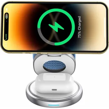 Ofkoz Wireless Charger 3 in 1 - Silver