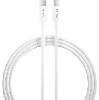 Datový kabel Deví kabel USB-C do USB-C PD 100W Smart Series Cable 1.5m - White