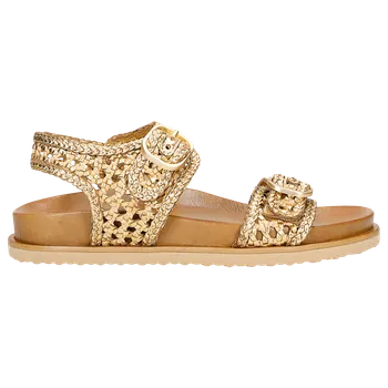 Dámské sandále Zlaté Ažurové Dámské Sandály Wojas 7624288 37