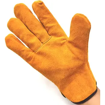 Pracovní rukavice ELESESAFE Kožené svářečské rukavice z hovězí kůže – Tepelně odolné a ohnivzdorné 2 páry