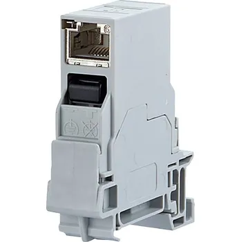 Datový terminál Metz Connect 1401206113KE síťová zásuvka montáž na lištu CAT 6 světle šedá