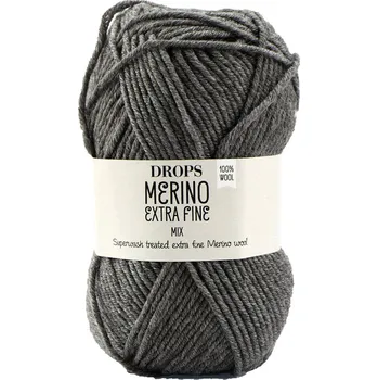 Příze Drops Merino Extra Fine 04 šedá
