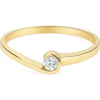 Prsten Zlatý 585/1000 prsten se zirkonem 5045