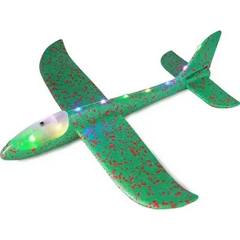 Létající drak Svítící LED házecí letadlo 47x49 cm Zelené
