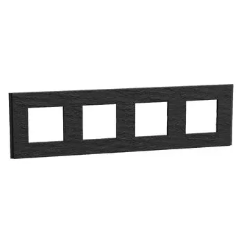 Elektrická zásuvka Krycí rámeček SCHNEIDER NU600877 NOVÁ UNICA DECO MATERIALS čtyřnásobný, Slate