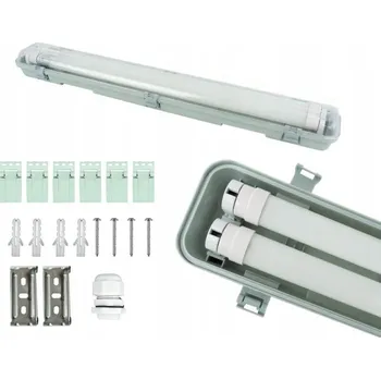 LED trubice KOLORENO/MILIO Trubicové svítidlo IP65 + LED trubice 2x60cm - 2x9W - denní bílá