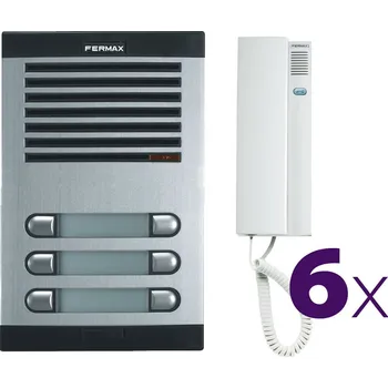 Fermax 4+n Classic audio kit pro 6 účastníků s telefony CityMax, bez el. otvírače