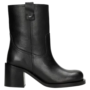 Dámské polobotky Černé Dámské Boty Na Podpatku S Jednoduchým Obouváním Wojas 5529051 39