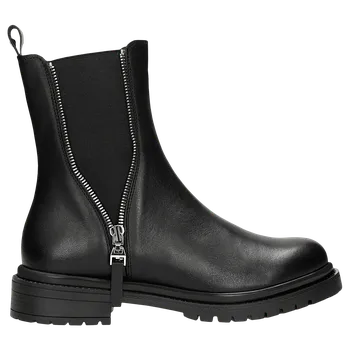 Dámské polobotky Černé Dámské Chelsea Boty S Ozdobným Zipem Wojas 5527751 38