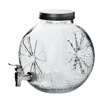 Sklenice MODERN KITCHEN Szklany słój z kranikiem5L