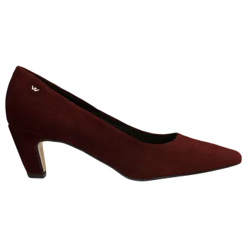Dámské lodičky Elegantní Bordó Lodičky Z Velouru Na Stabilním Podpatku Wojas 3517266 40