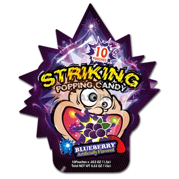 Bonbon STRIKING Popping Candy - Borůvka - Strip 15g