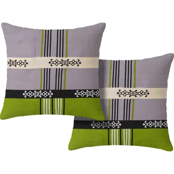 Povlak na dekorativní polštářek Sada 2 ks dekoračních povlaků na polštář DANIELA 45x45 cm, zelená
