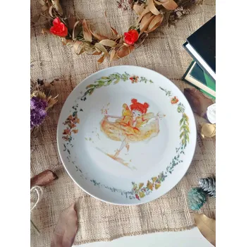 Talíř Keramický talíř - Baletka / Víla - výběr 3 motivů Motiv: Víla oranžová