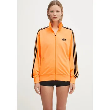 Dámská mikina Mikina adidas Originals Firebird dámská, oranžová barva, s aplikací, JX7862, M, 10A