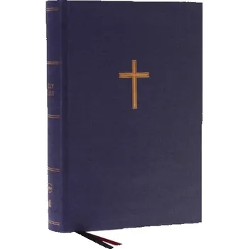 Cizojazyčná kniha NKJV, Single-Column Wide-Margin Reference Bible, Cloth over Board, Blue, Red Letter, Comfort Print - Thomas Nelson
