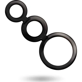 addicted toys - Sada 3 erekčních kroužků černé