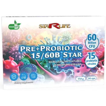 STARLIFE PRE+PROBIOTIC 15/60B STAR 30 kapslí