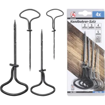 Auto-moto BGS Technic BGS 2022 Ruční vrtáky do dřeva Kraftmann 2 ÷ 5 mm BGS102022 Sada 4 díly