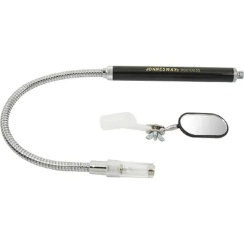 Magnetický vytahovák předmětů, ohebný, s osvětlením a zrcátkem - JONNESWAY AG010035