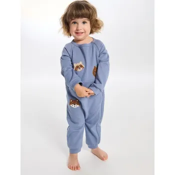 Sinsay - Bavlněný kojenecký overal - modrá - 222DG-55X - 222DG-55X-68