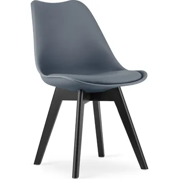 Jídelní židle Tmavě šedá židle BALI MARK s černými nohami