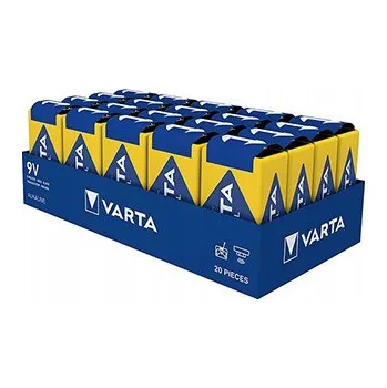 Článková baterie Varta Jednorázová alkalická baterie 9V, 20-pack