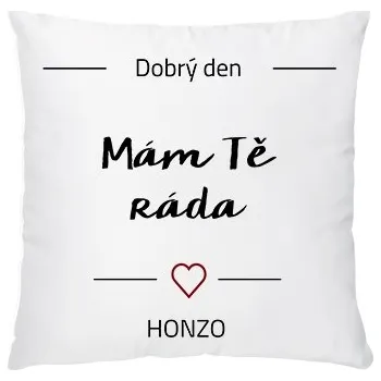 Dekorativní polštářek Polštářek, bavlna, Dobré ráno pro muže , 38x38 cm