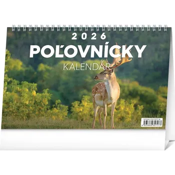 Kancelářské potřeby NOTIQUE Stolový Poľovnícky kalendár 2026, 23,1 x 14,5 cm