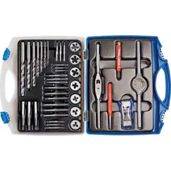 Závitníky a závitová očka M3 - M12, vrtáky 2,5-10,2 mm, sada 26 dílů - Bučovice Tools