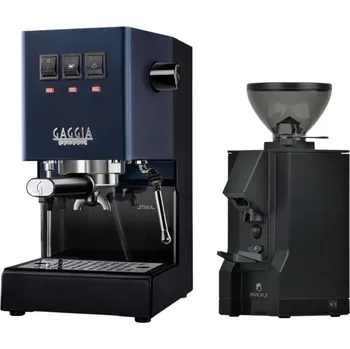 Kávovar Gaggia Classic E24, modrá + Eureka Mignon Manuale, BL black