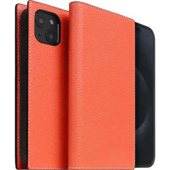 Pouzdro na mobilní telefon SLG Design pouzdro D8 Neon Full Grain Leather Diary pro iPhone 15 Plus - Coral